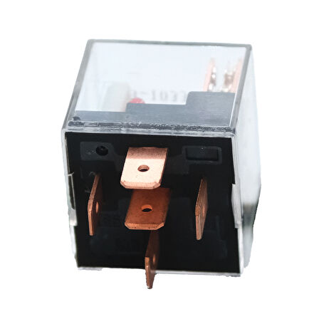 12V RÖLE 5 UÇLU 50/60 A IŞIKLI (ŞEFFAF) (ÇİFT PLATİN) (30-85-86-87-87a)