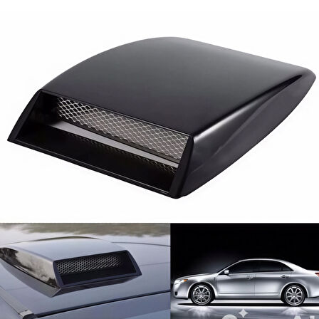 Mega Oto Market Universal Kaput Üstü Havalandırma Izgarası Piano Black Tüm Araçlar İle Uyumlu