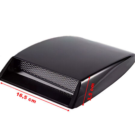 Mega Oto Market Universal Kaput Üstü Havalandırma Izgarası Piano Black Tüm Araçlar İle Uyumlu