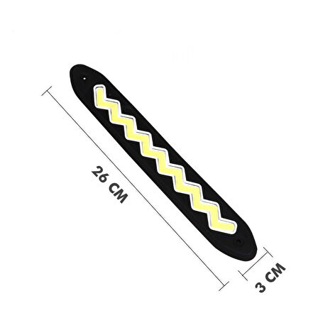 Mega Oto Market Zigzag Şerit Gündüz Ledi Farı Su Geçirmez Beyaz Işık