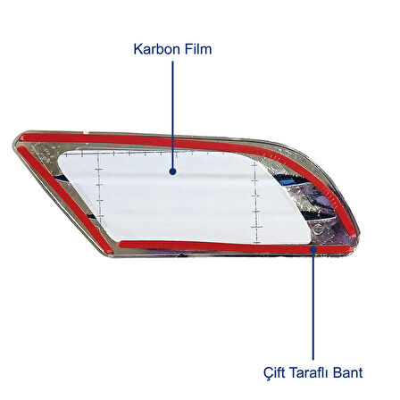 Mega Oto Market Çift Çamurluk Rüzgarlığı Venti Spor Tüm Araçlarla Uyumlu PMX-331