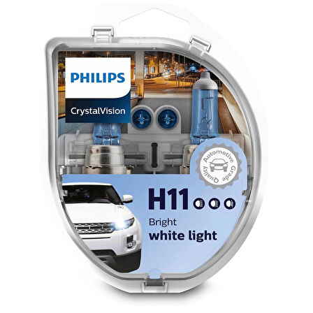 Philips H11 Crystal Vision Ultra 12V 55W Ampul 2 Adet