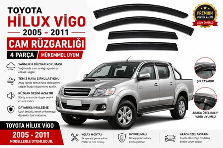 Ottoman Toyota Hilux Vigo 2005-2011 Uyumlu Cam Rüzgarlığı