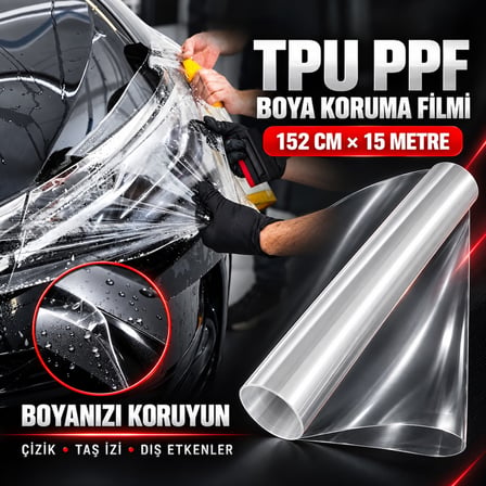 Mega Oto Market 152 cm x 15 Metre TPU PPF Araç Boya Koruma Filmi Kaplama Folyosu