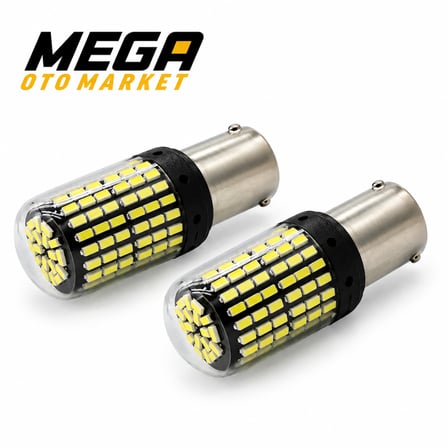Mega Oto Market 12V 93 Tip 144 LED Beyaz Oto Ampul 2 ADET – Stop, Fren ve Sinyal LED Lambası  