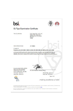 VULCON CS200 Mavi SMS Tulum CE Belgeli Tip 5B 6B Kategori III Koruyucu İş Tulumu XL