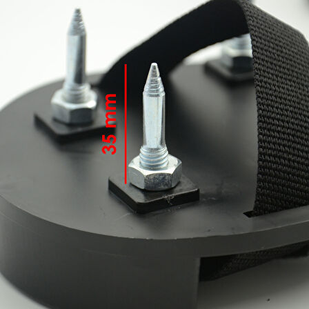 Epoksi Çivili Çim Havalandırma Ayakkabısı 35 mm Dişli | Bilek ve Topuk Kayışlı | Çift