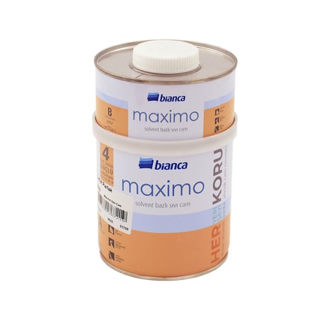Bianca Maximo Solvent Bazlı Parlak Sıvı Cam 500 ml ve Kadife Vernik Rulosu Seti