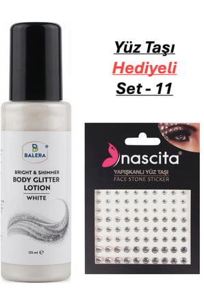 Vücut Losyonu Beyaz Simli 125 ml & Yüz Taşı Hediyeli-11