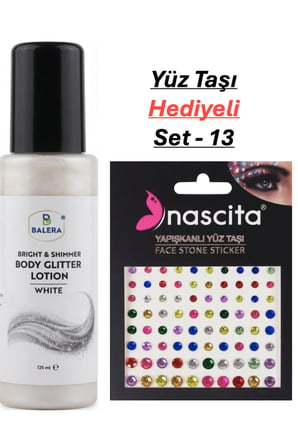 Vücut Losyonu Beyaz Simli 125 ml & Yüz Taşı Hediyeli-13