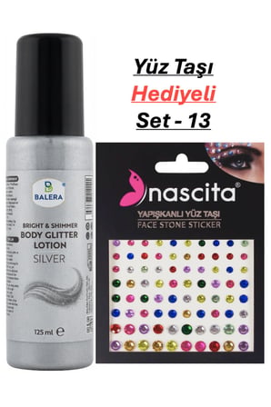 Vücut Losyonu Gümüş Simli 125 ml & Yüz Taşı Hediyeli-13