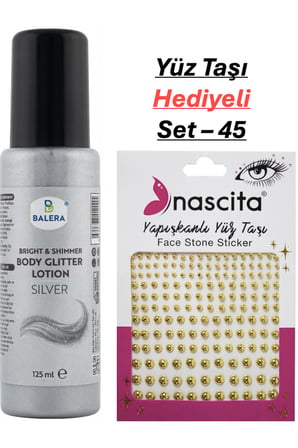 Vücut Losyonu Gümüş Simli 125 ml & Yüz Taşı Hediyeli-45