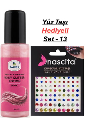 Vücut Losyonu Pembe Simli 125 ml & Yüz Taşı Hediyeli-13