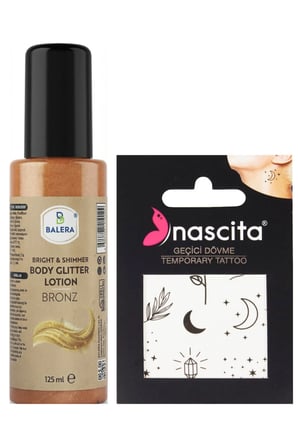 Vücut Losyonu Simli 125 ml & Geçici Dövme Hediyeli
