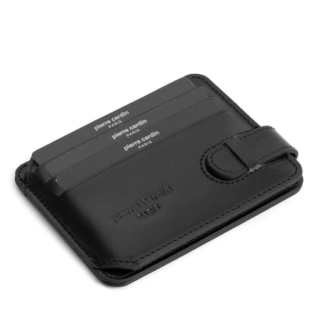 Pierre Cardin Siyah Analin Unisex Deri Kartlık 0777A2C