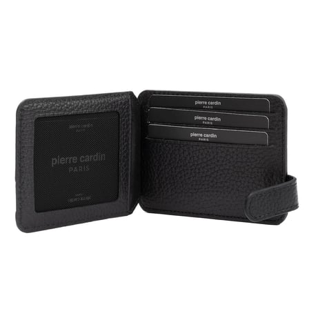 Pierre Cardin Siyah Floater Unisex Deri Kartlık 0777S3L