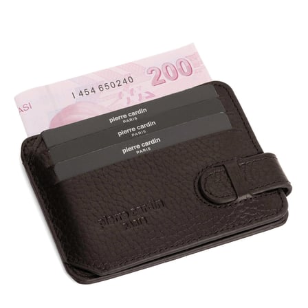 Pierre Cardin Kahve Floater Unisex Deri Kartlık 0777K6C