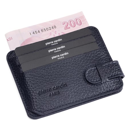 Pierre Cardin Lacivert Floater Unisex Deri Kartlık 0777L1N