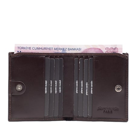 Pierre Cardin Kahve Analin Erkek Cüzdanı 1635K8N