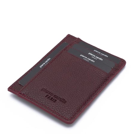 Pierre Cardin Bordo Unisex Deri Kredi Kartlık 0323B6F