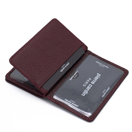 Pierre Cardin Bordo Unisex Deri Kartlık 0188B6D