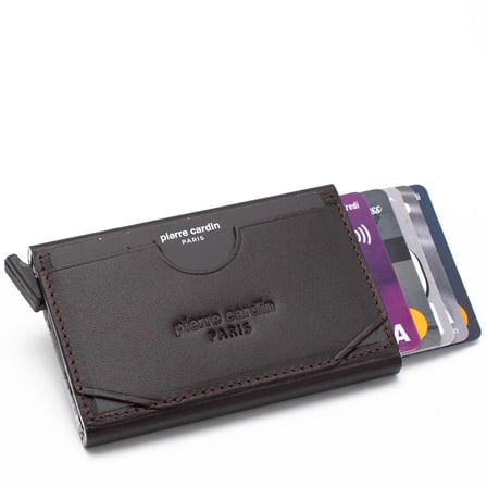 Pierre Cardin Kahve Unisex Otomatik Deri Kartlık 0273K4Y