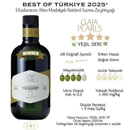 Milas Memecik Erken Hasat Soğuk Sıkım Zeytinyağı Yeşil Seri Dengeli Meyvemsi %0.2 Asit 250 ml