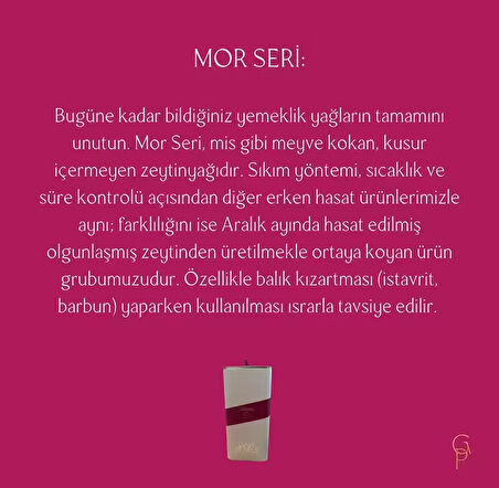 Milas Memecik Erken Hasat Soğuk Sıkım Zeytinyağı Mor Seri Yoğun Meyvemsi %0.3 Asit 3 L
