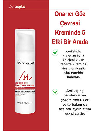 5 Etki 1 Arada Bitkisel Onarıcı Göz Çevresi Kremi 15 gr (KOLAJEN & VC-IP Vitamin-C & Niasinamide)