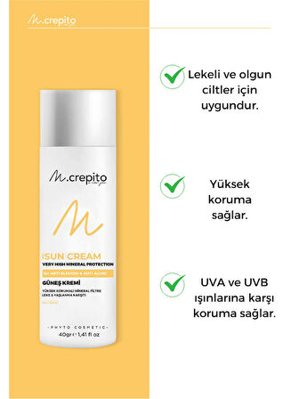 Yeni Nesil Mineral Filtre Güneş Kremi Leke & Yaşlanma Karşıtı 40 gr