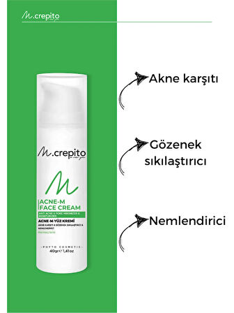  Prebiyotik & Postbiyotikli ACNE-M Yüz Kremi 40 gr- Akne ve Sivilce Karşıtı Bakım Kremi