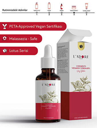 Serum Vitamin C - 10% Starter | Matlık, Leke Karşıtı, Sıkılaştırıcı Serum | Tüm Cilt Tiplerine Uygun | 30ml
