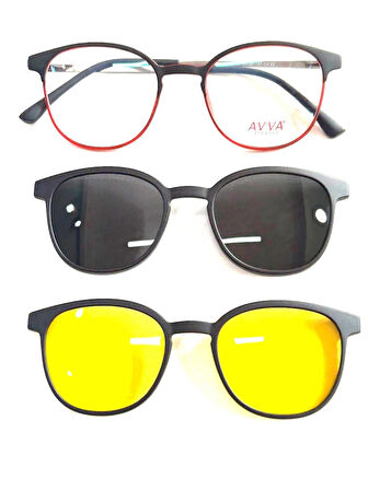 AVVA 2127  C4  POLARİZE&ANTİFAR KLİPSLİ UNİSEX GÜNEŞ GÖZLÜĞÜ