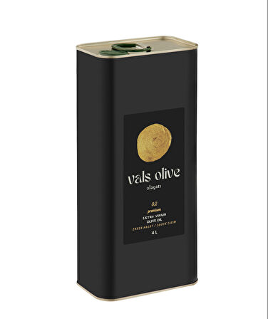 VALS OLIVE Premium Erken Hasat Soğuk Sıkım Naturel Sızma Katkısız Zeytinyağı (4 L) – Yeni Hasat 24/25