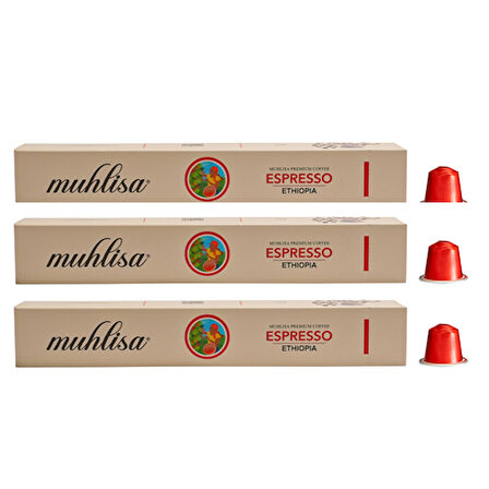 Muhlisa Espresso Ethiopia Kapsül Kahve 3 Kutu (30 KAPSÜL) %100 Arabica