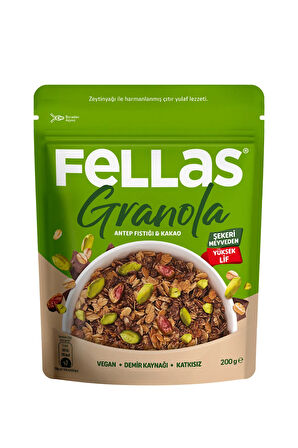 Granola - Antep Fıstıklı & Kakaolu 200g 3'lü Paket