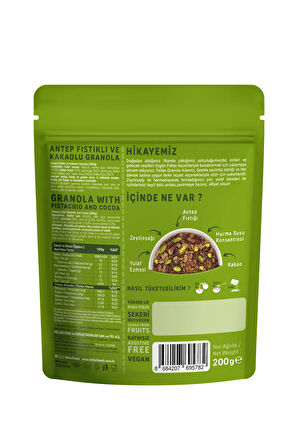 Granola - Antep Fıstıklı & Kakaolu 200g 3'lü Paket