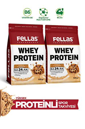Fellas Protein Tozu 1050g - Kurabiye Aromalı (525g) x 2