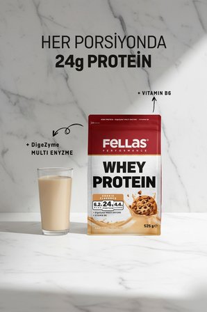 Fellas Whey Protein Tozu 1050g - Kurabiye Aromalı (525g) x 2
