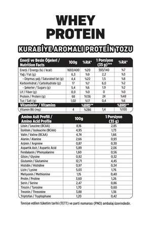 Whey Protein Tozu Kurabiye Aromalı (525 g) x 4 Adet