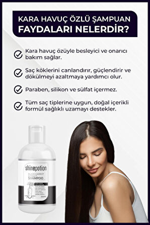 KARA HAVUÇ ÖZLÜ DÖKÜLME KARŞITI ŞAMPUAN 250 ML