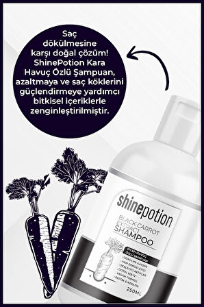 KARA HAVUÇ ÖZLÜ DÖKÜLME KARŞITI ŞAMPUAN 250 ML