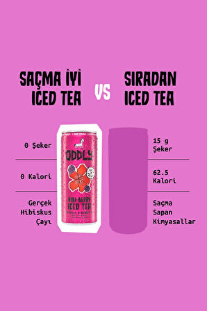 HIBIBERRY SOĞUK ÇAY KUTU HİBİSCUS BÖĞÜRTLEN - 0 ŞEKER & 0 KALORİ 250 ML X 8 ADET