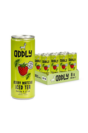 BERRY MATCHA SOĞUK ÇAY KUTU ÇİLEK MATCHA - 0 ŞEKER & 0 KALORİ 250 ML X 8 ADET