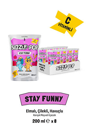 Stay Funny Havuç Kirmizi Elma Çi̇lek Meyve Suyu 200 Ml X 8 Adet
