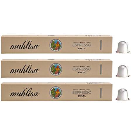 Muhlisa Espresso Brazil Kapsül Kahve 3 Kutu (30 KAPSÜL) %100 Arabica