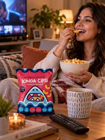 Extra Çıtır Glütensiz Vegan Kinoa Cipsi | Pembe | Sağlıklı Atıştırmalık 30 g