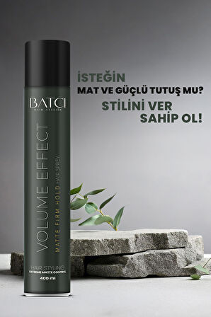 Volume Effect Matte Firm Hold Saç Spreyi 400 ML Mat Güçlü Tutuş Etkili