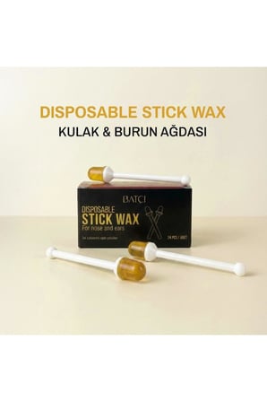 Batçı Stick Wax Tek Kullanımlık Kulak-Burun Ağda Uçlu Çubukları 24'lü Paket