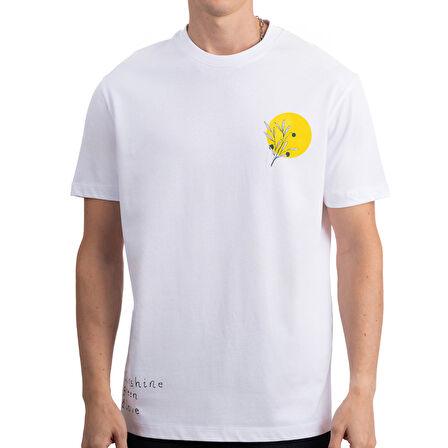 Olive Branch Regular Beyaz T-Shirt